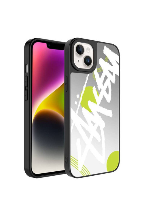 Apple İphone 13 Aynalı Desenli Kapak Yazı