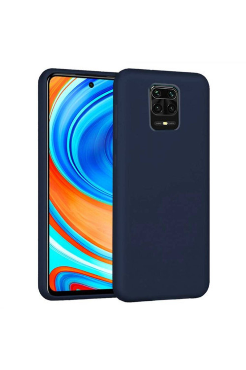 Xiaomi Redmi Note 9S Içi Kadife Silikon Kılıf Lacivert