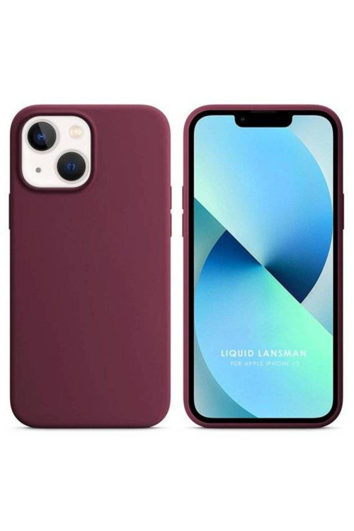 Apple Iphone 13 6.1'' Liquit Lansman Silikon Bordo