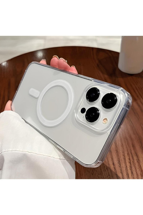 Apple İphone 14 Pro Max 6.7'' Magsafe Şeffaf Silikon Kılıf