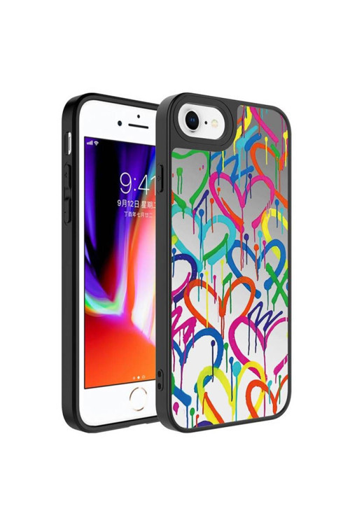 Apple İphone Se 2020 Aynalı Desenli Kapak Love