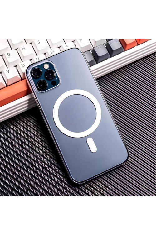 Apple İphone 12 Pro 6.1'' Magsafe Şeffaf Silikon Kılıf