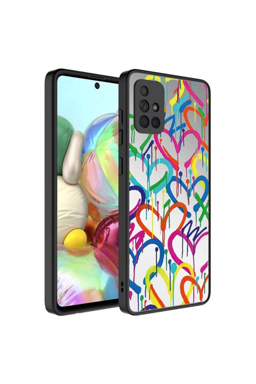 Samsung Galaxy A51 Aynalı Desenli Kapak Love