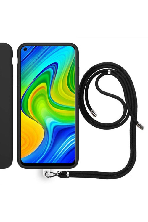 Xiaomi Redmi Note 10 Pro Max Ip Askılı Silikon Kılıf Siyah