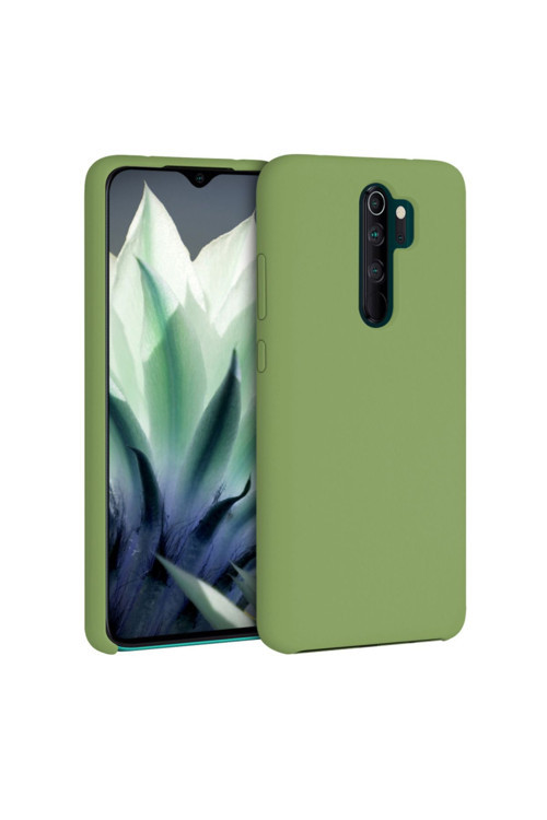 Xiaomi Redmi Note 8 Pro Ince Mat Silikon Kılıf Yeşil