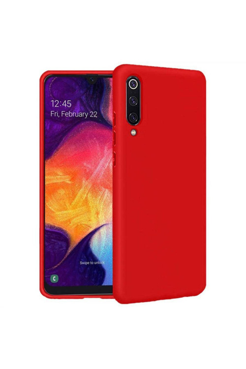Samsung Galaxy A50S Içi Kadife Silikon Kılıf Kırmızı
