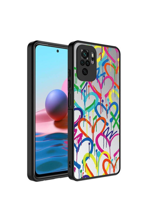 Xiaomi Redmi Note 10S Aynalı Desenli Kapak Love