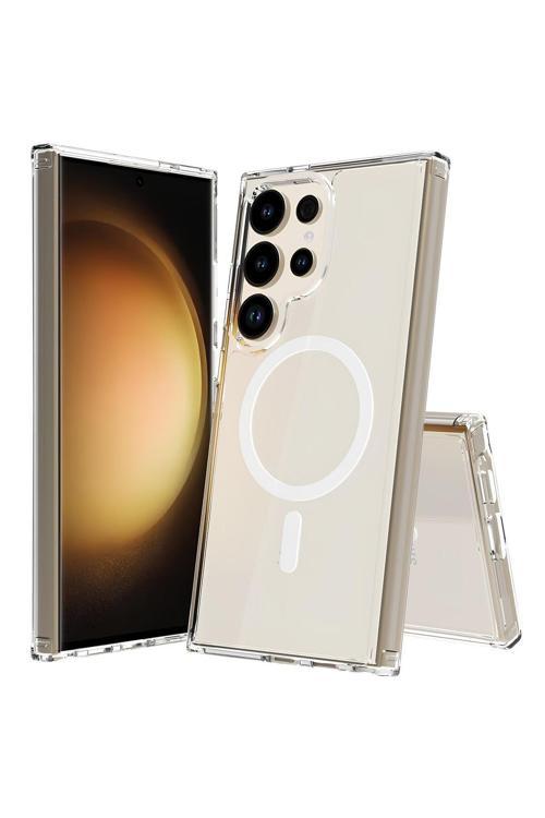Şeffaf Mika Sararmaz Magsafe Kılıf Galaxy S22 Ultra