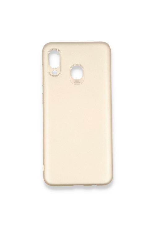 Samsung Galaxy A30 (A305F) Premium Silikon Kılıf Gold