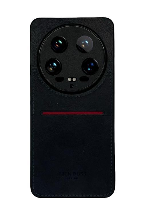 Xiaomi Mi 14 Ultra Kartlıklı Lux Deri Kılıf Siyah