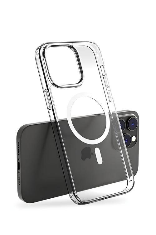 İphone 16 Pro Max Şeffaf Mika Sararmaz Magsafe Kılıf