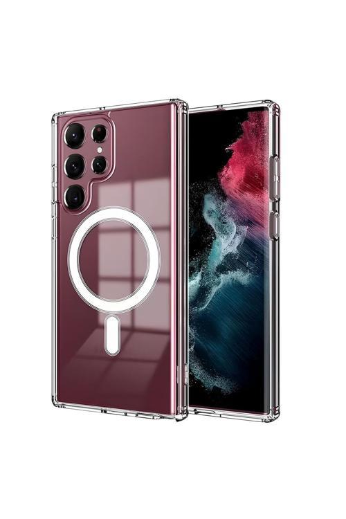 Şeffaf Mika Sararmaz Magsafe Kılıf Galaxy S23 Ultra