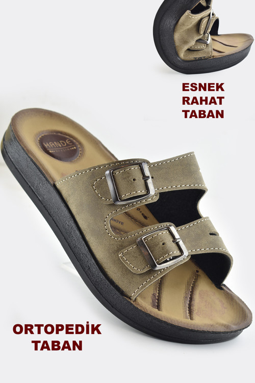 0530 Ortopedik Taban Günlük Kadın Terlik Sandalet Esnek Taban