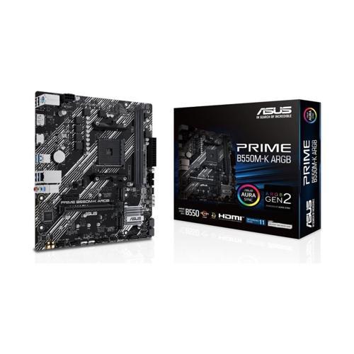 PRIME B550M-K ARGB AMD B550 AM4 DDR4 4866 DP HDMI Çif
