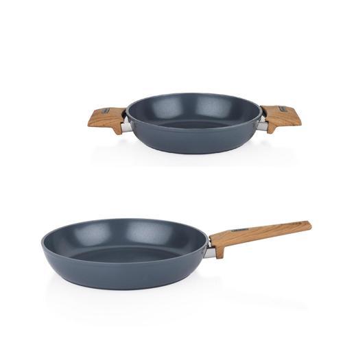 24 CM Seramik Tava ve 20 CM Yumurta Sahanı Yapışmaz Yüzey Sc ha fer