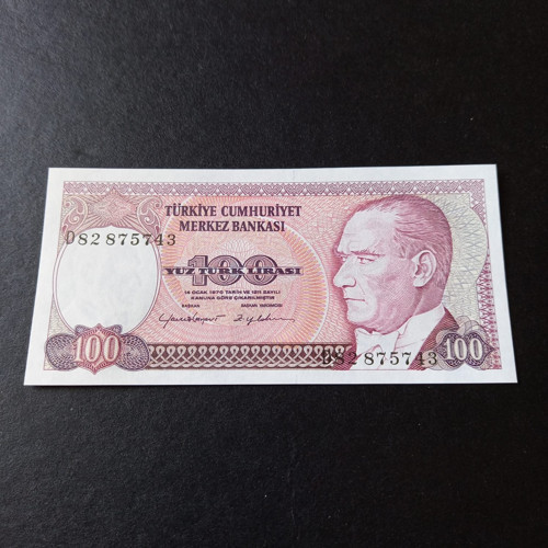 39963684ef8150e746 7.Emisyon 100 Lira Çil D Serisi Eski Kağıt Para