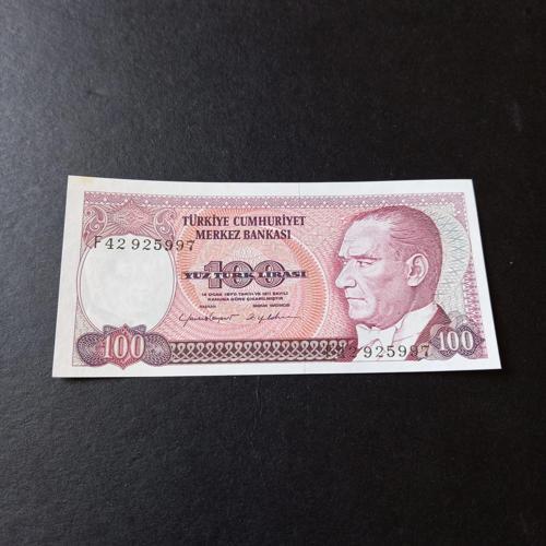 39963684ef81ae962d 7.Emisyon 100 Lira Çil F Serisi Eski Kağıt Para