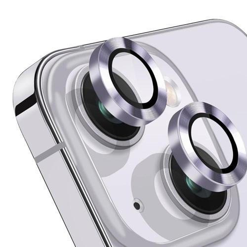 Raze Seri Metal Çerçeveli Kamera Lens Koruyucu Cam - iPhone 14 / 14 Plus Uyumlu