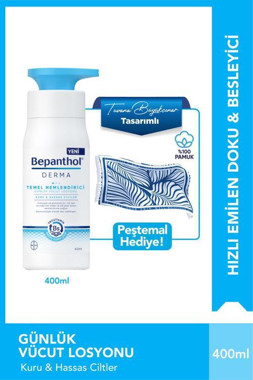 Nemlendirici Vücut Losyonu 400ml + Tuvana Büyükçınar Tasarımlı Peştamal Hediye