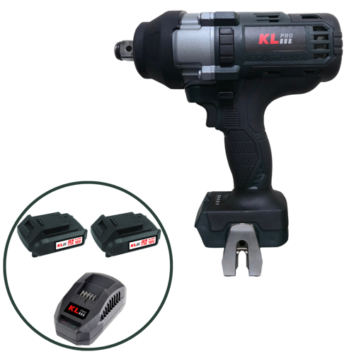 KLSS18BHX-20(3/4") 18V/2Ah. 800nm 3/4" Kömürsüz Şarjlı Darbeli Somun Sıkma/Sökme Makinesi