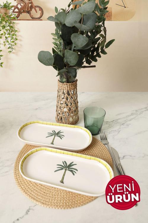 Palmiye Noyan Kayık Tabak 26 cm 2 Adet 22642