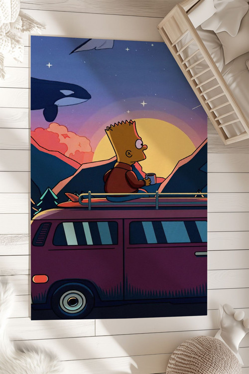 Simpson Desenli Çocuk Ve Bebek Odası Halısı Tlh-277