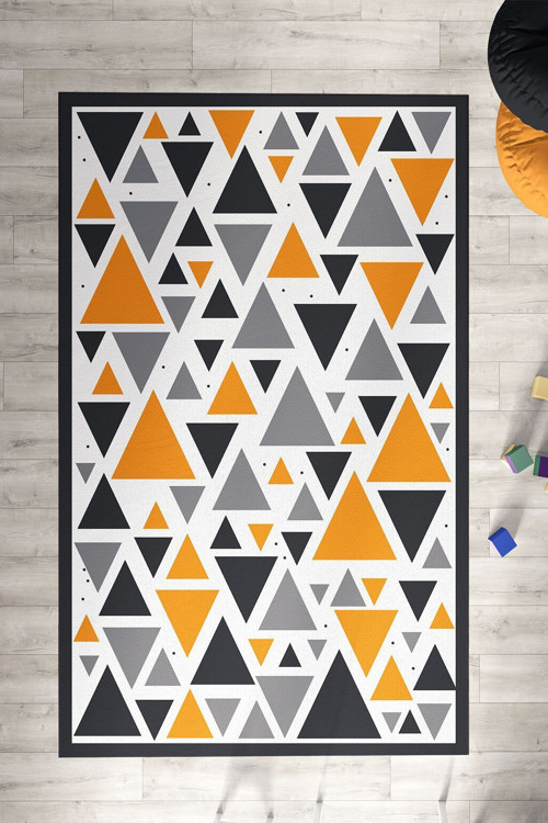 Üçgen Desenli Çocuk Halısı Tlh-282