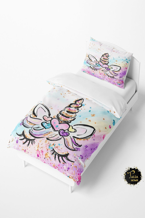 Unicorn Desen Bebek Ve Çocuk Nevresim Takımı Tlan-191