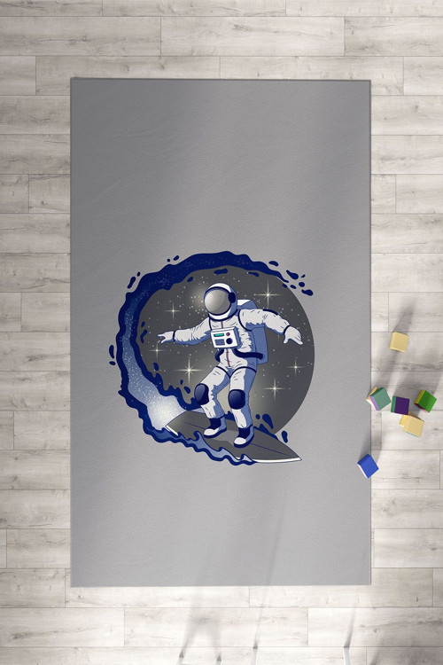 Uzay Astronot Desenli Çocuk Halısı