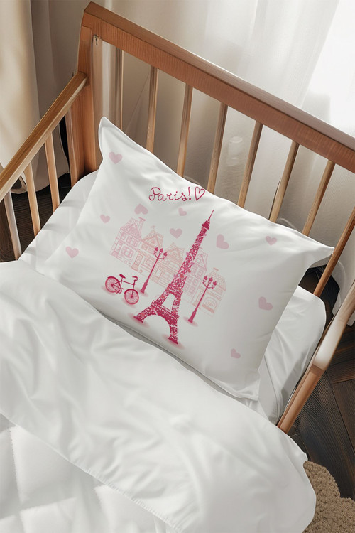 Paris Eyfel Kulesi Desenli 2 Adet Yastık Kılıfı Tlayk-105