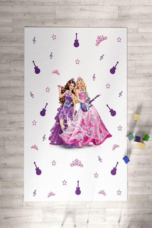 Barbie Prenses Desenli Çocuk Ve Bebek Odası Dekoratif Halı Tlh-303