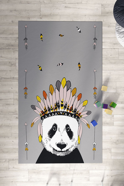 Panda Desen Çocuk Ve Bebek Odası Halısı