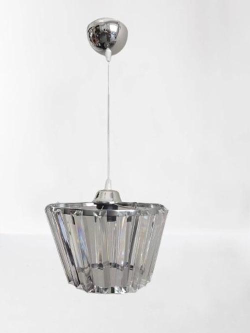 Kristal Taşlı Konik KROM Büyük Yuvarlak E-27 Duylu
