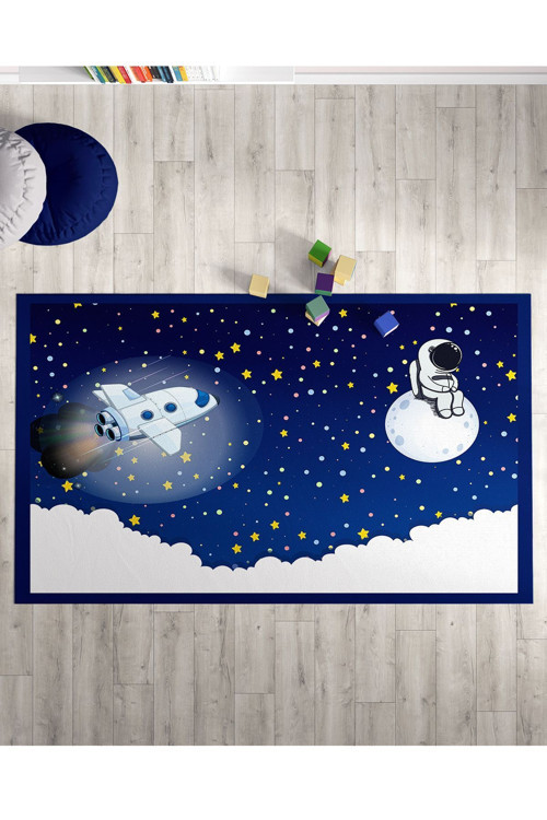 Astronot Uzay Spacex Çocuk Ve Bebek Odası Halısı