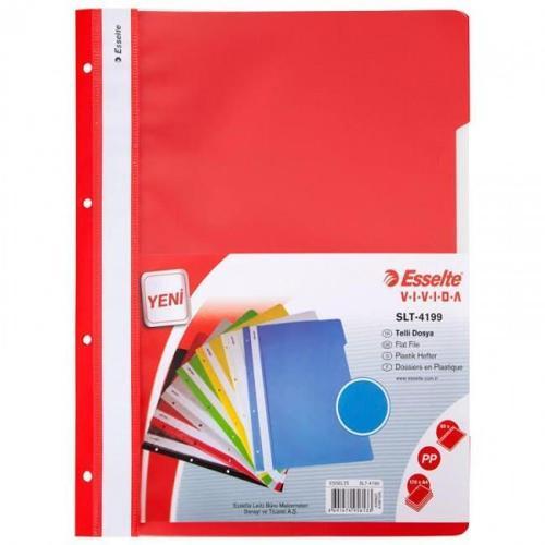 Telli Dosya Plastik A-4 Kırmızı 4199 50 Li (1 Paket 50 Adet)