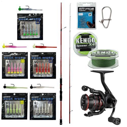 YekOutdoor HookWorm LRF Seti Okuma Red Spin 7'0'' 2.12 cm 1-12 gr 2 Parça&Okuma Ceymar HD CHD-1000A 7+1BB Olta Makinesi