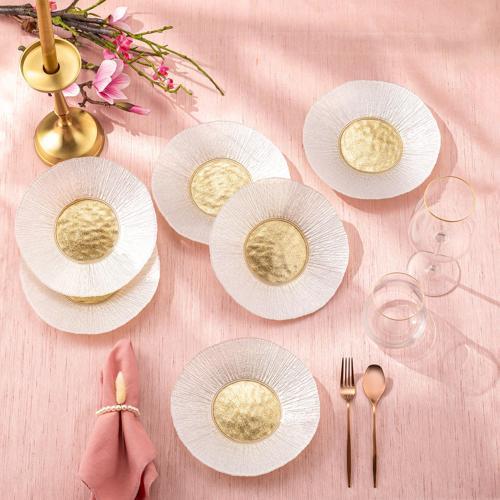 Golden 6 Kişilik Cam Pasta Seti 21 cm