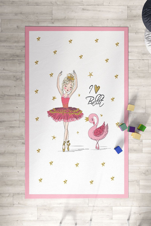 Balerin Kız Çocuk Odası Halısı