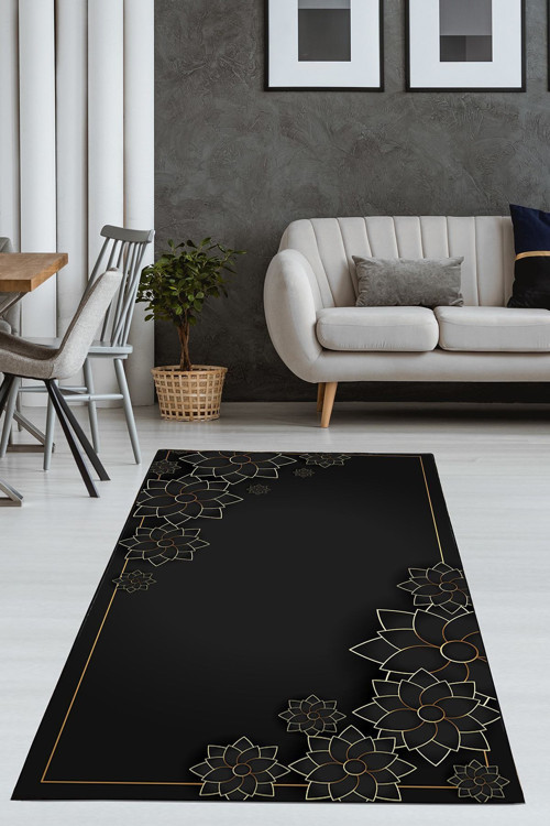 Modern Motifli Dijital Baskılı Kalın Halı