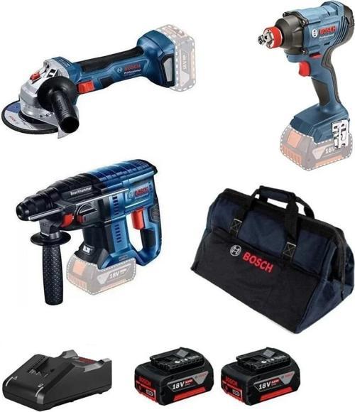 Gbh 180-LI Kırıcı Delici + Gws 180-LI Taşlama + Gdx 180 Lı Somun Sıkma +Bosch Gal 1880 Cv Şarj