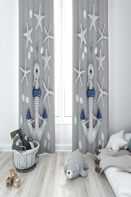 Çocuk Odası 2 Kanat Fon Perde Tla-090