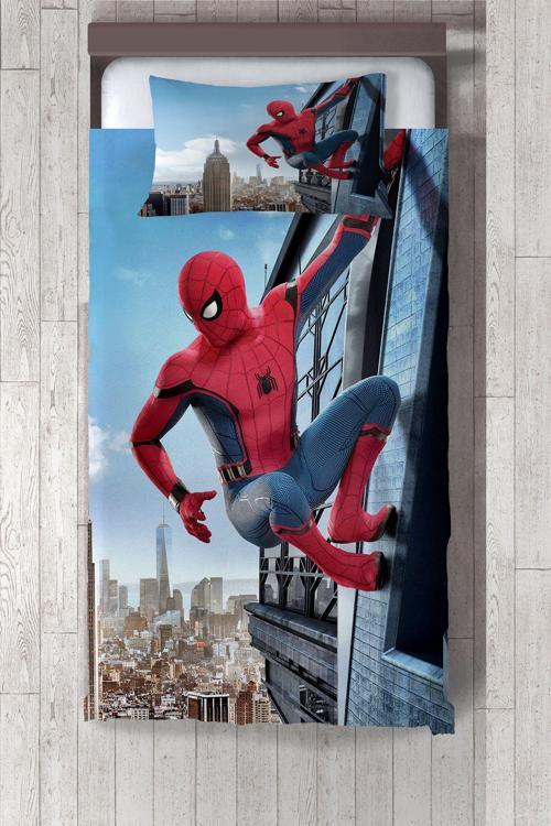 Mavi Örümcek Adam Spider Man Yatak Örtüsü Tlay-102