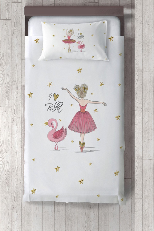 Balerin Kız Çocuk Odası Yatak Örtüsü Tlay-106
