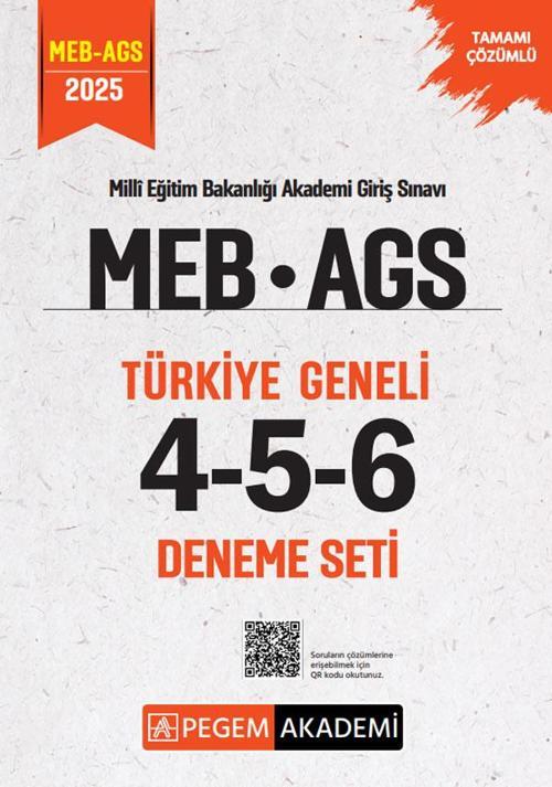 2025 MEB AGS Tamamı Çözümlü Türkiye Geneli 4-5-6 (3'lü Deneme Seti)