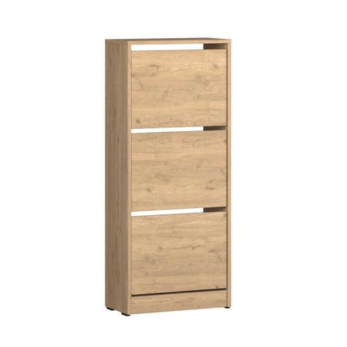 Flat Duo Üç Katlı Ayakkabılık Florida Meşe 51x119x26 cm