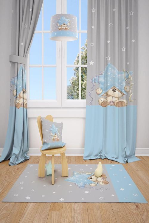 Baby-2 Çocuk Ve Bebek Odası Fon Perdesi 2 Kanat Tla-138