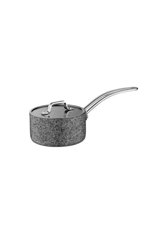 STONE-H ÇİZİLMEZ YANMAZ YAPIŞMAZ İNDÜKSİYONLU 16 CM SOS TENCERESİ (KAPAKLI)
