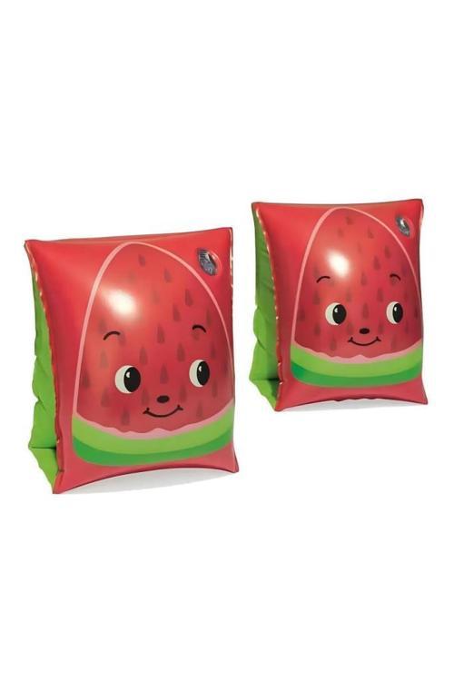 1 Çift 5-12 Yaş Çocuk Şişme Kolluk 30x15 cm Meyve Desenli Güvenli Havuz Deniz Yüzme Kolluğu