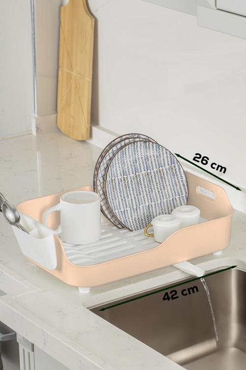 Porsima Akl-060 Bej Lüks Tabaklık Bulaşıklık Bulaşık Sepeti