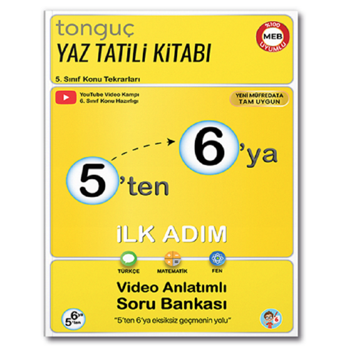 Tonguç Yayınları 5'ten 6'ya Hazırlık Kitabı